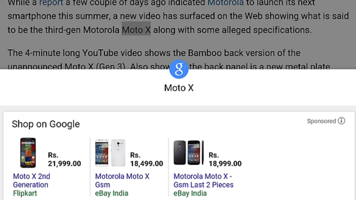 Kontextsuche in Chrome für Android zurückholen