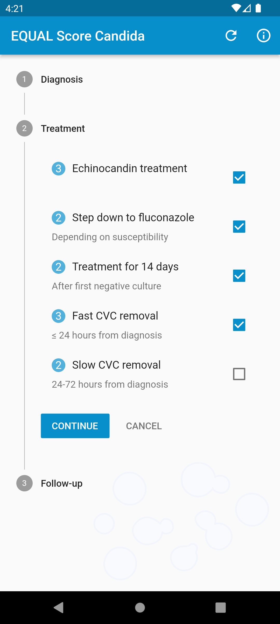 Screenshot of EQUAL Score Candida