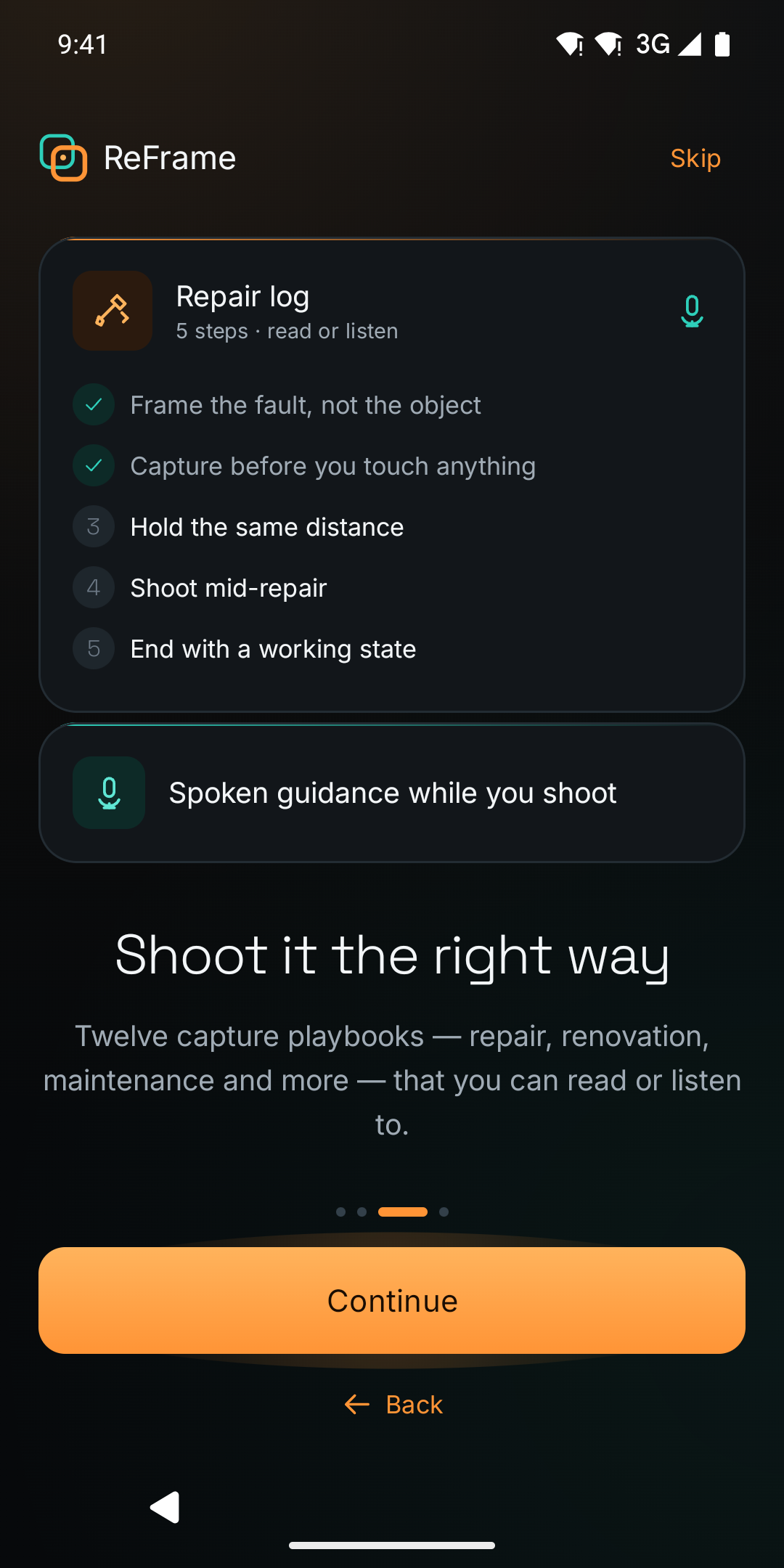 Screenshot of ReFrame: Before & After Photos