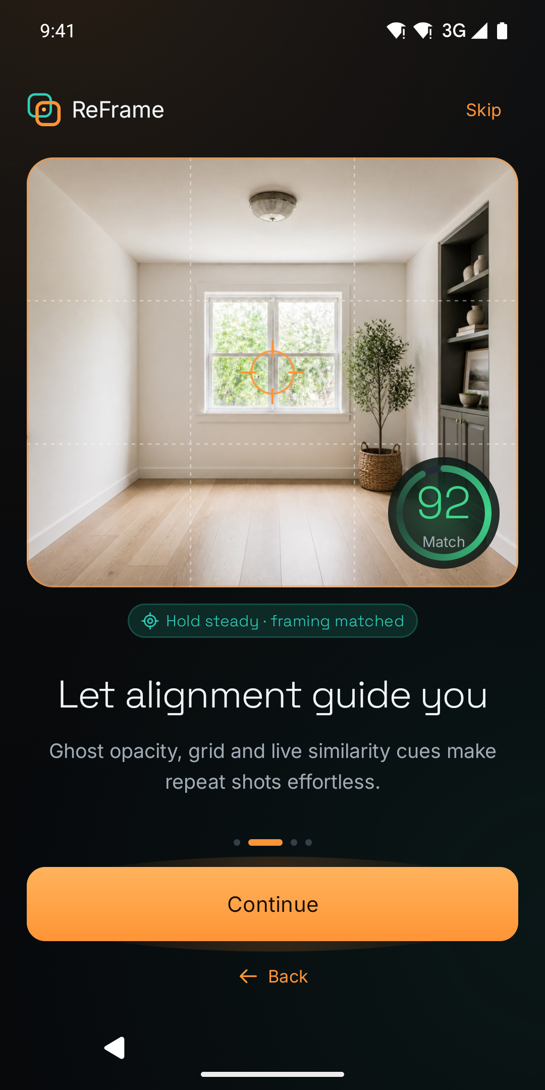 Screenshot of ReFrame: Before & After Photos
