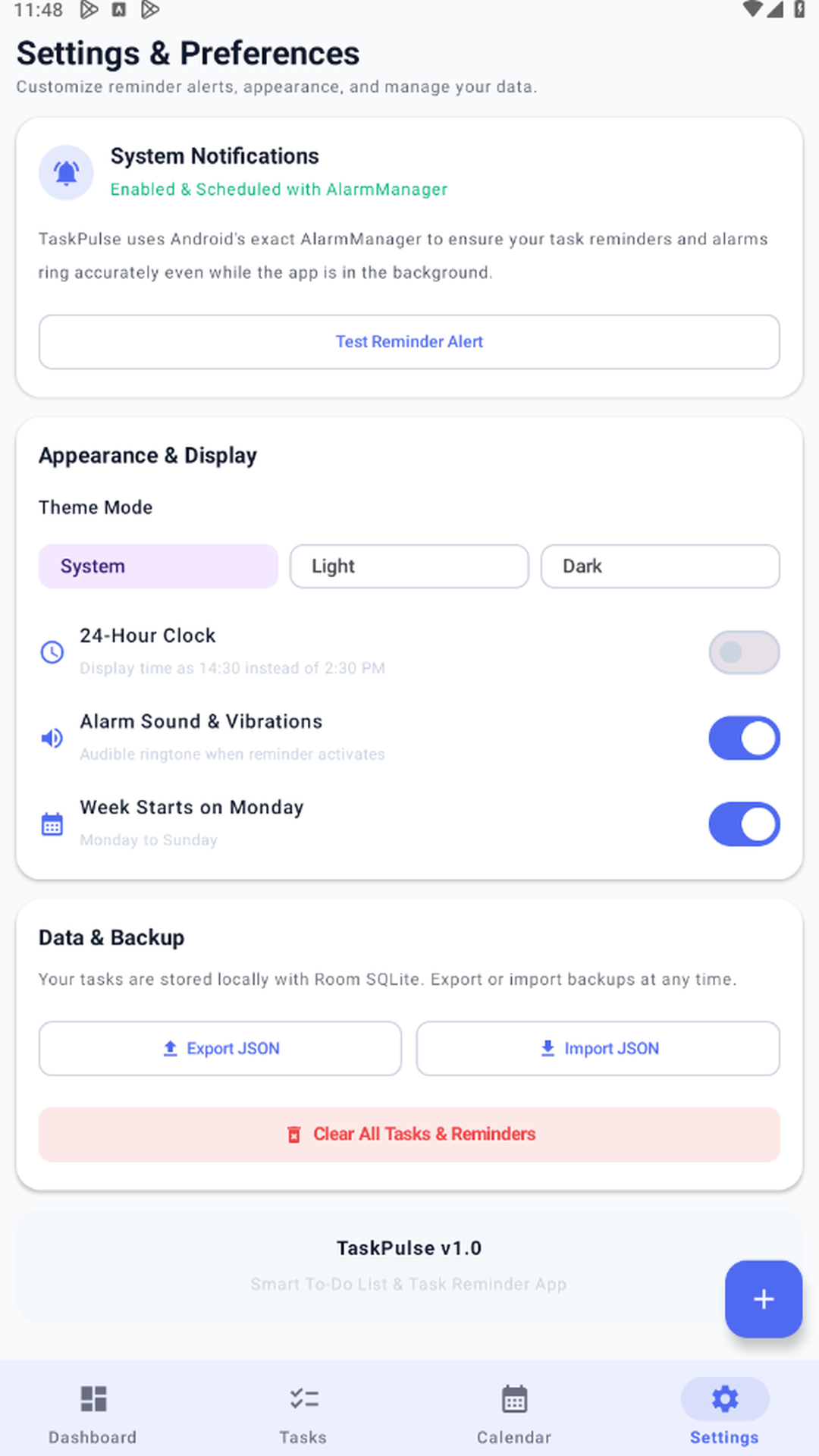 Screenshot of TASKPULSE