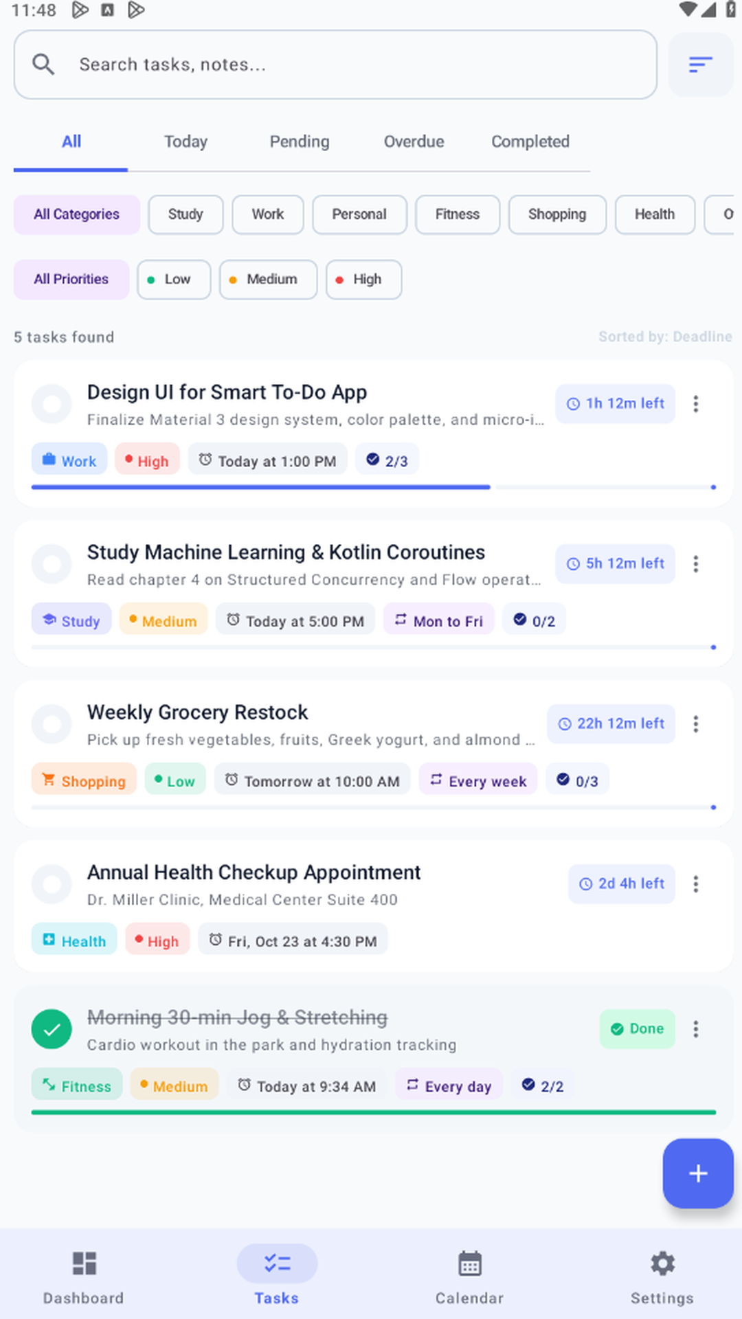 Screenshot of TASKPULSE