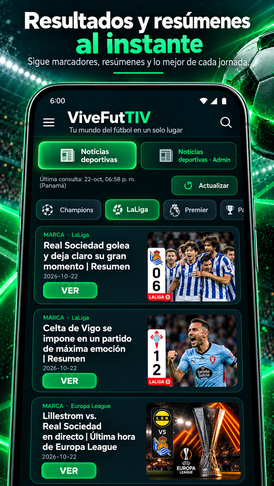 Screenshot of ViveFutTIV