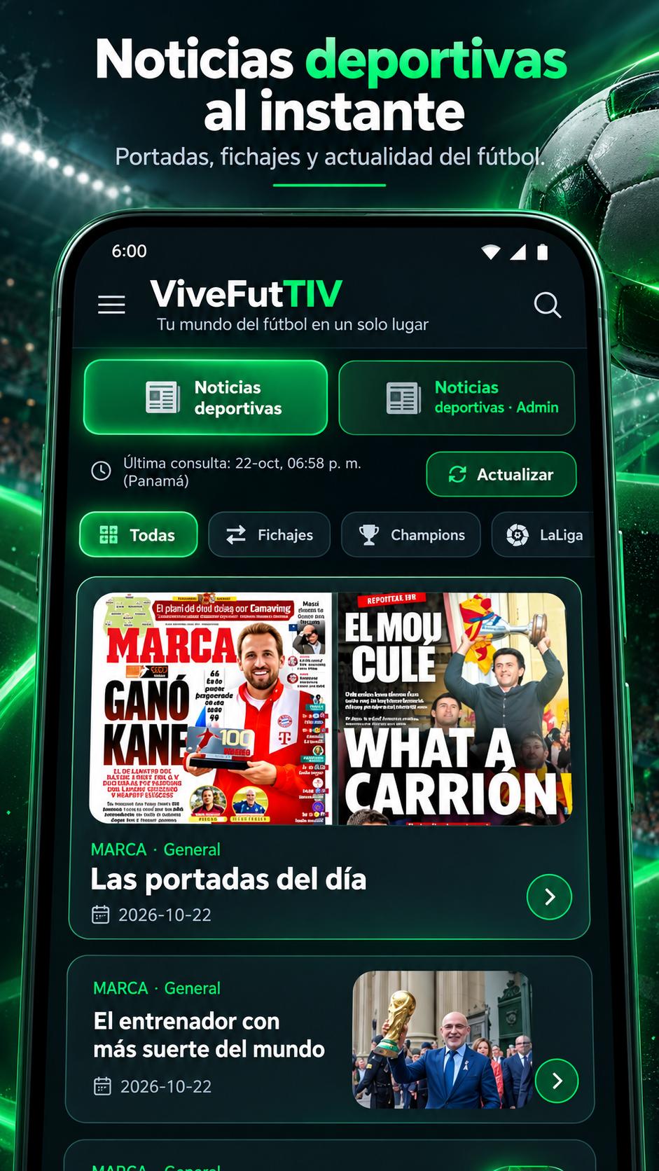 Screenshot of ViveFutTIV