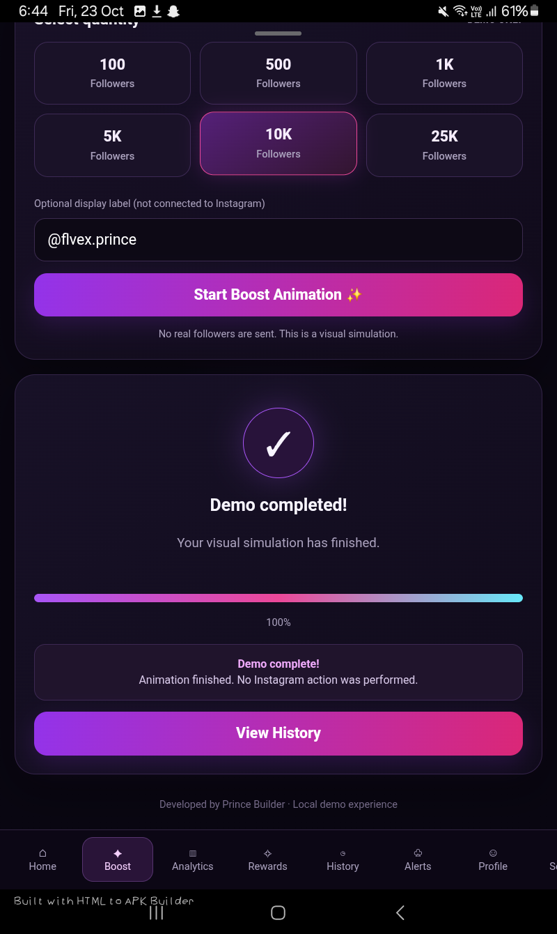 Screenshot of Fake Followers India