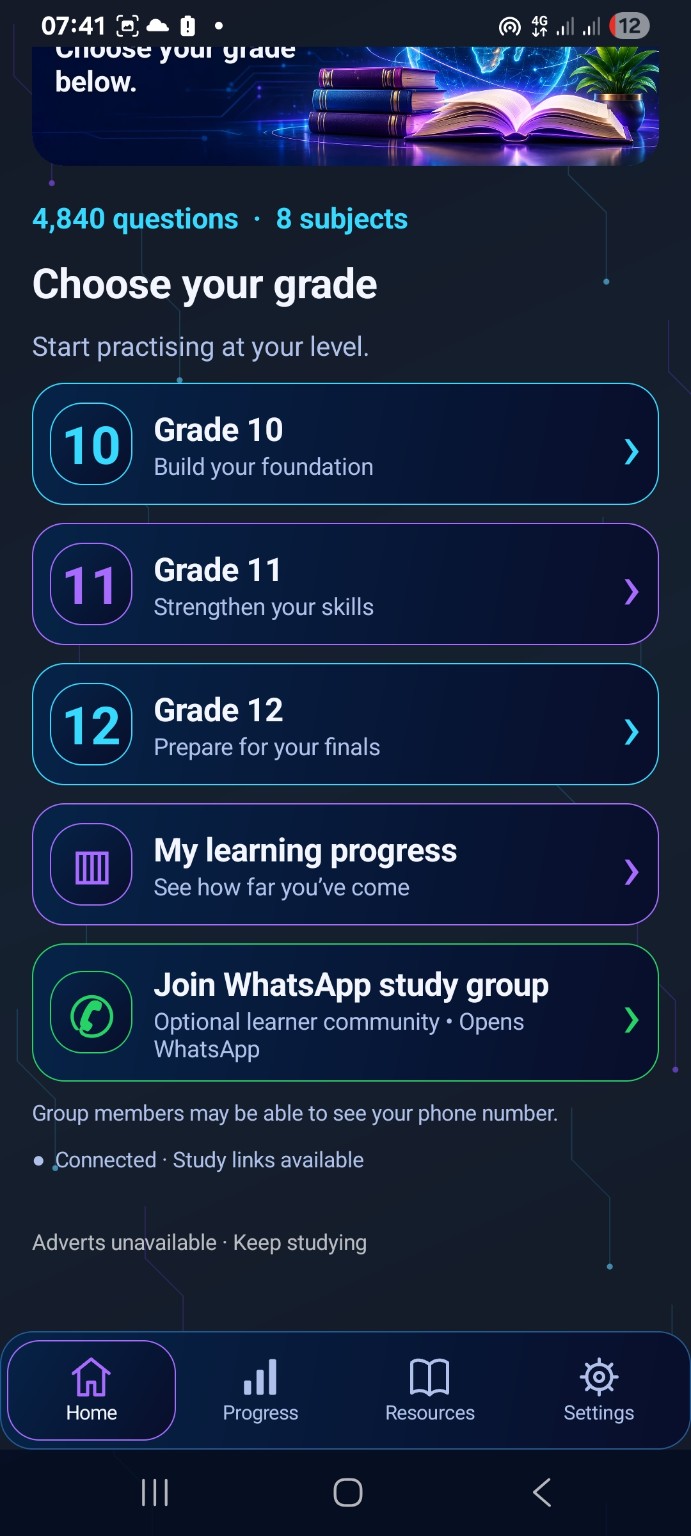 Screenshot of ExamReady SA