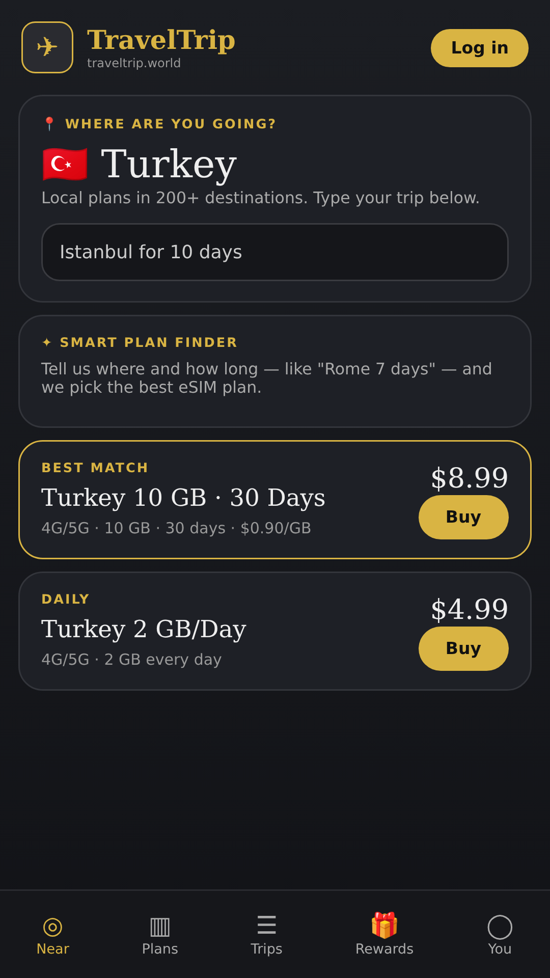 Screenshot of TravelTrip World - Travel eSIM
