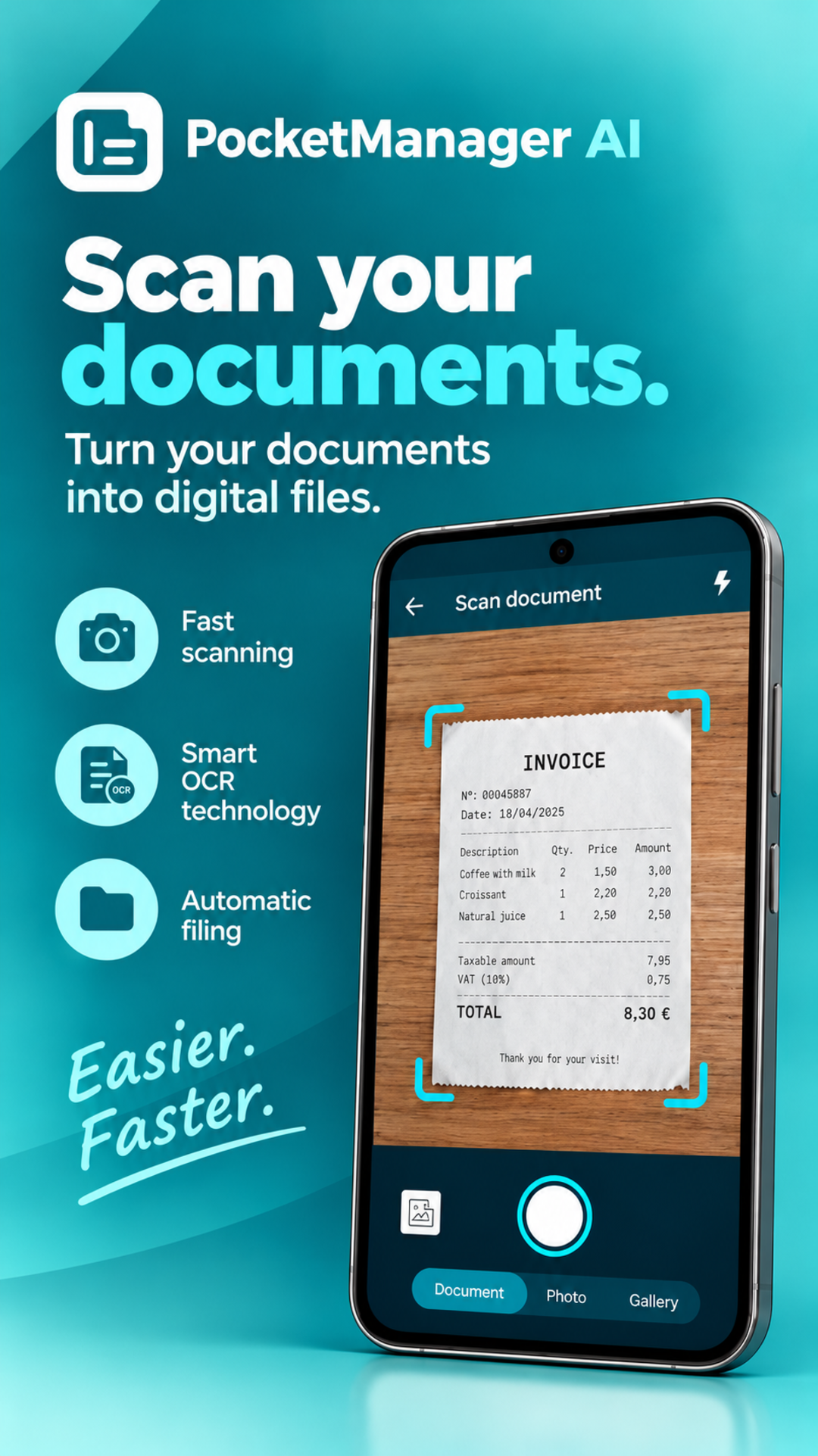 Screenshot of PocketManager AI