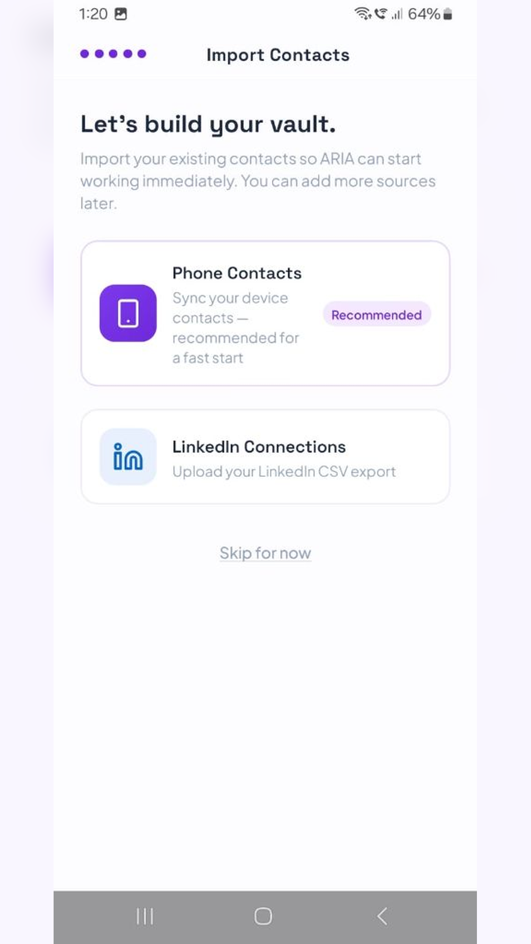 Screenshot of ConnectVault