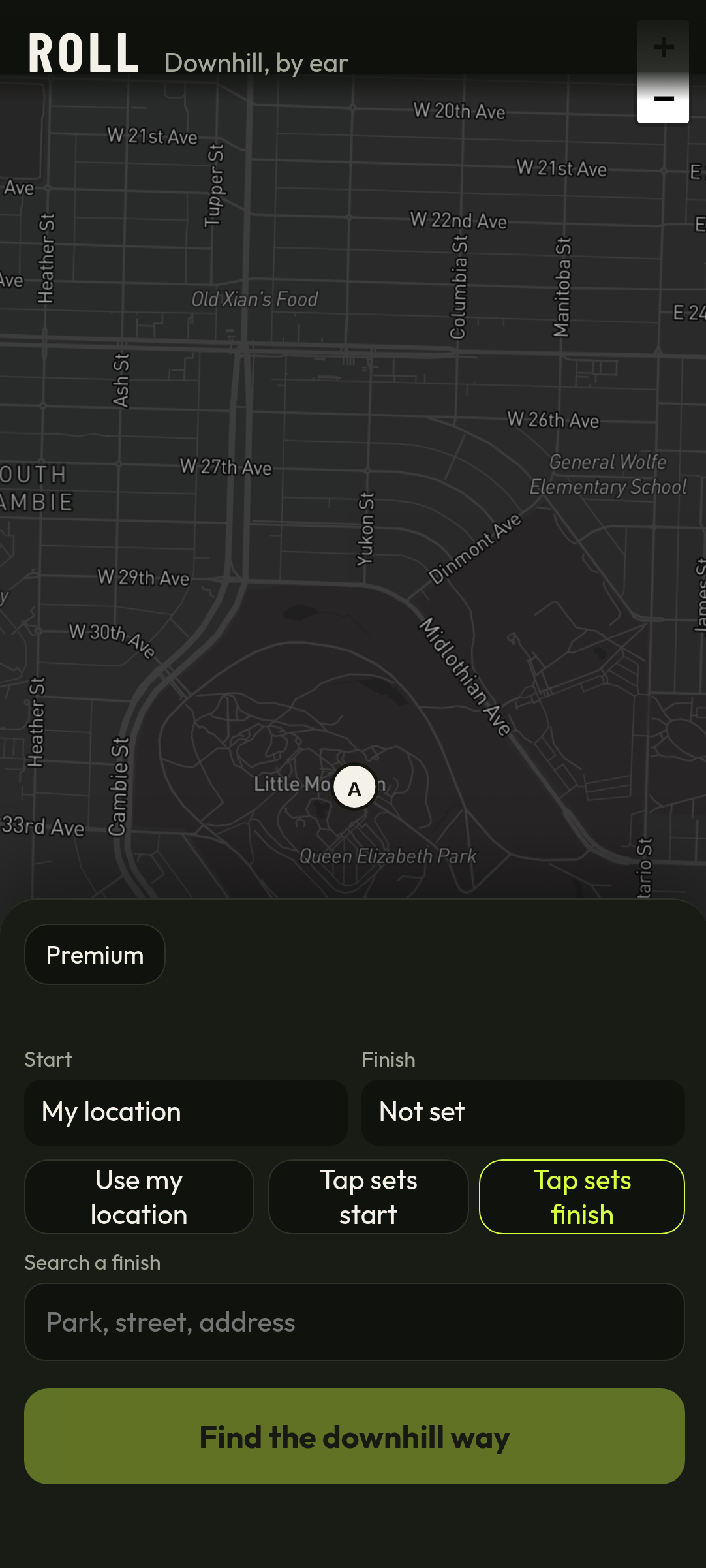 Screenshot of Downhill Roll
