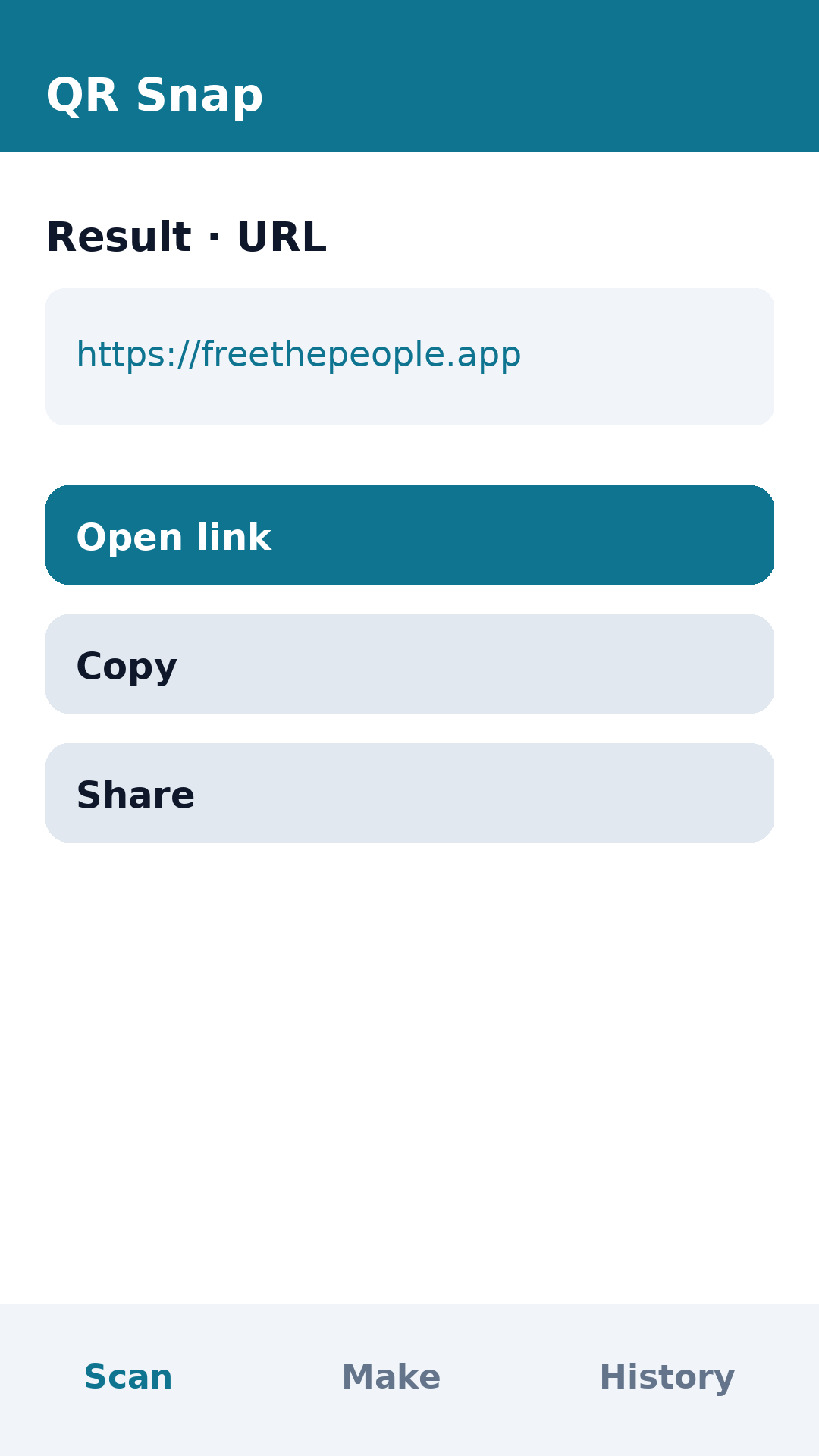 Screenshot of QR Snap - Scanner & Maker
