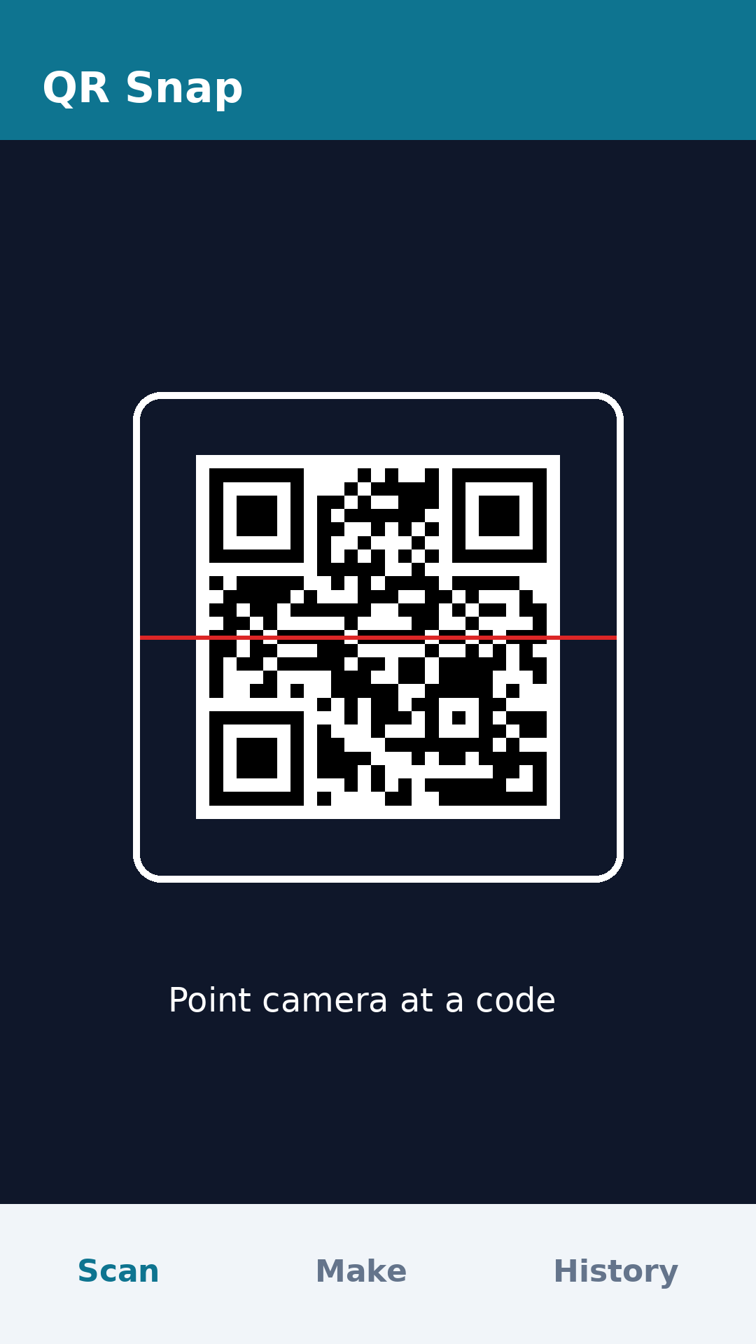 Screenshot of QR Snap - Scanner & Maker